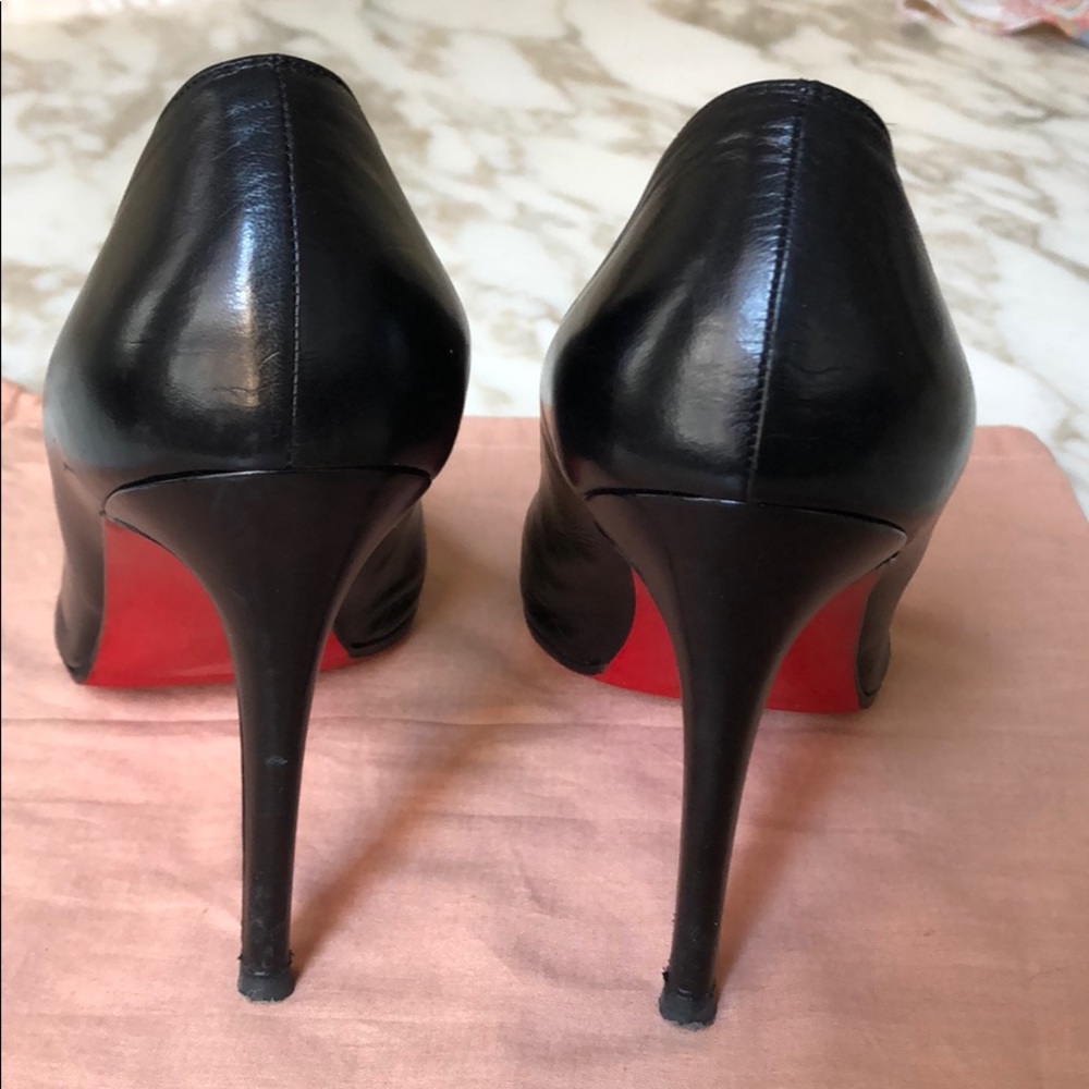 Christian Louboutin classy black leather pumps